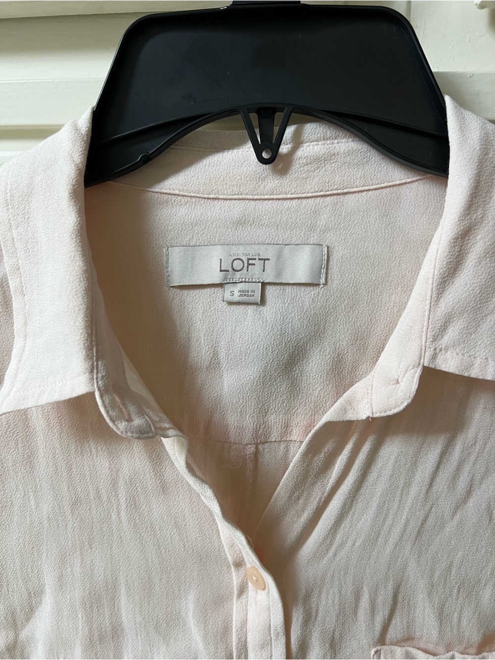 LOFT Light Blush Button-Down Shirt